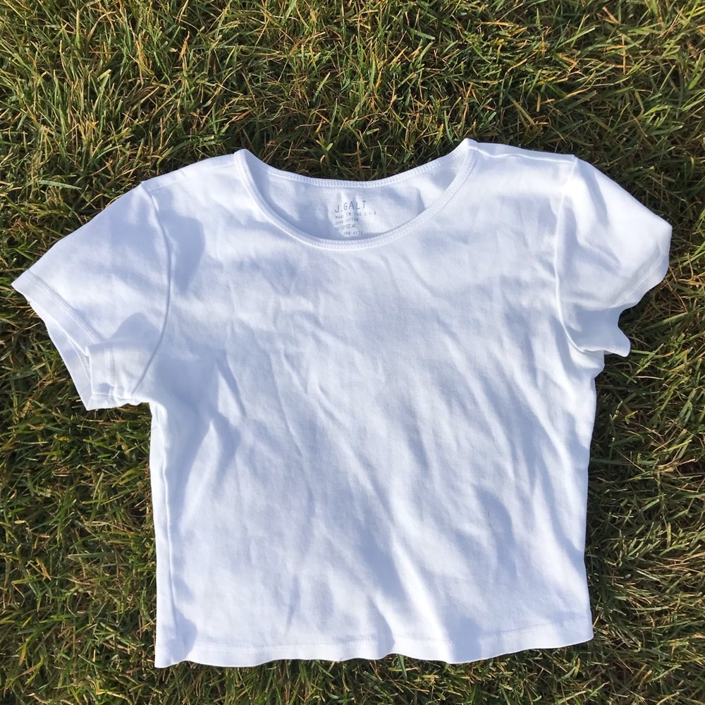 White Ashlyn crop top